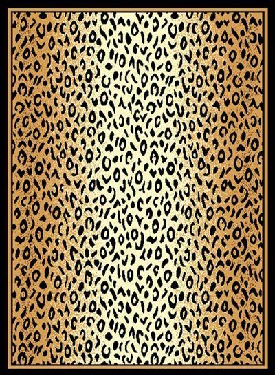 NOVELTY AFRICAN SAFARI ANIMAL SHADED LEOPARD SKIN DESIGN 5X8 AREA RUG 