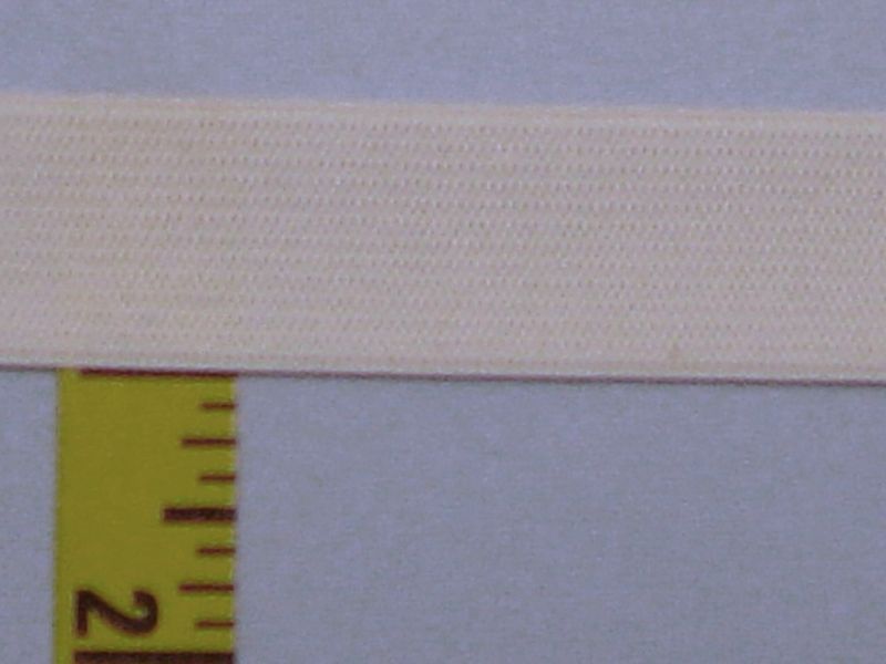 Knitted Webbing Waistband Elastic 1 White 10 yds #M40  