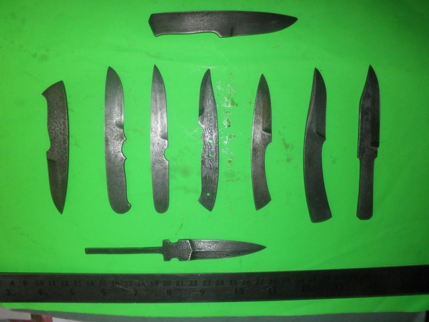 set of 9 miniature blank blades~knife supply  