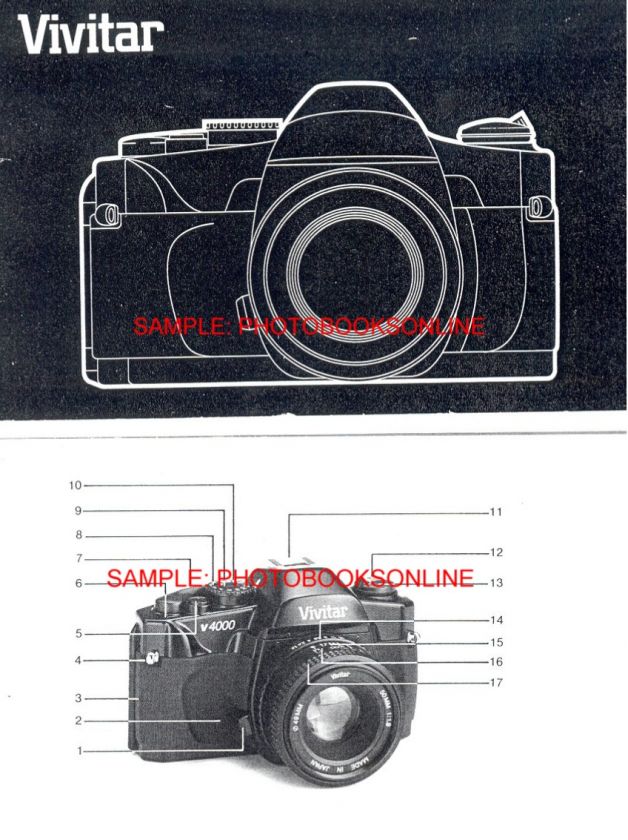 Vivitar V4000 Camera Instruction Manual EFGS  