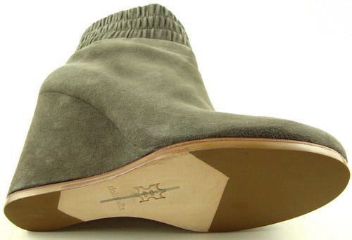 DOLCE VITA TILDEN Grey Suede Womens Shoes Pull On Ankle Wedge Boots 7 