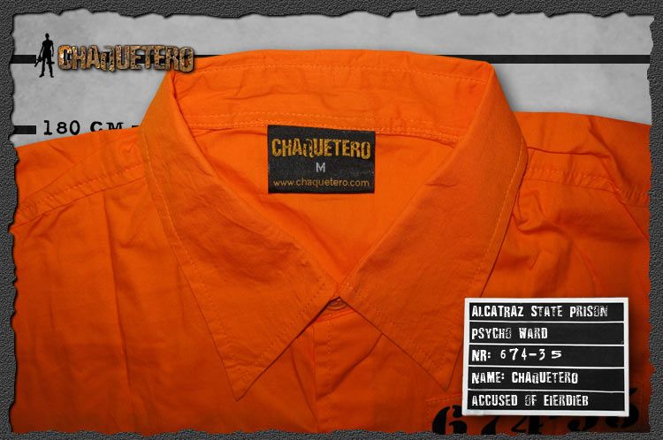 CHAQUETERO★ Rockabillly Jail Wear Prison Break Shirt M L XL XXL 