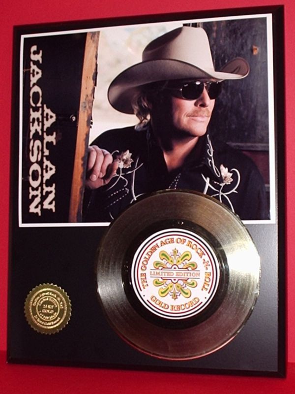 ALAN JACKSON 24kt GOLD 45 RECORD LTD EDITION DISPLAY  