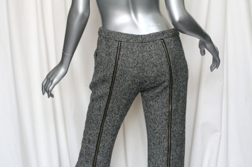 ALEXANDER MCQUEEN Birdseye Tweed Zipper Pant Trouser 40  