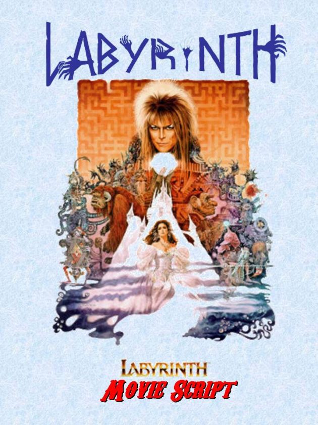 David Bowie LABYRINTH Movie Script   Must Have  