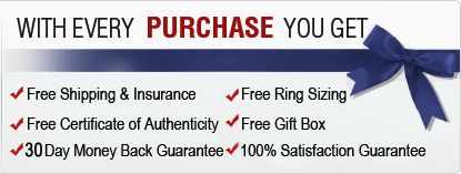   Day Money Back Guarantee, Free Ring Sizing, Free Gift Box, 100%