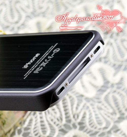 New Gift Box Luxury Gray Brushed Metal Aluminum Rubber Case For Iphone 