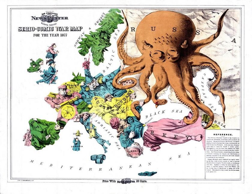 Mapa Serio Cómico Rose Fred Rusia de la guerra de la reproducción 