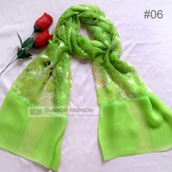 100% Silk Scarf/Long Scarf 20x63 #SC081  