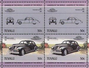 1941 PACKARD CLIPPER CAR COLLECTORS 50 STAMP SHEET  