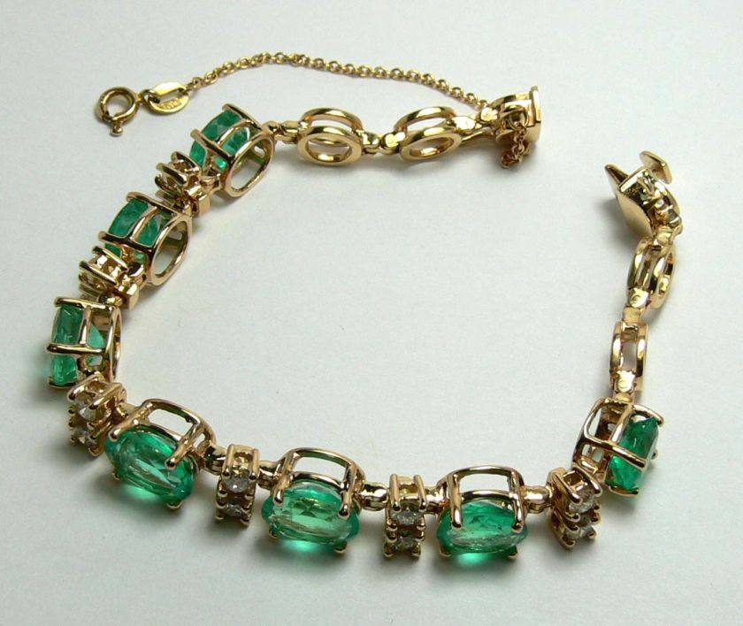 UNBELIEVABLE COLOMBIAN EMERALD & DIAMOND BRACELET 11CTS  