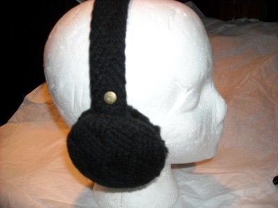 NEW UGG Australia Earmuffs Wool cable knit black  