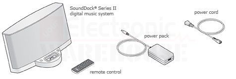 Bose® SoundDock® Series ll digital music system Remote control Power 