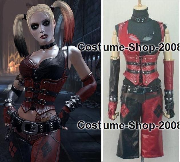Batman  Arkham City Harley Quinn Costume Dress *BEST VERSION* NEW 