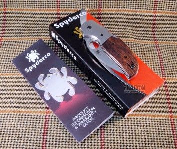 Spyderco C123WDP Sage4 Arizona Ironwood Titanium Bolsters CPM S30V 