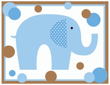   DOT ELEPHANTS BABY BOY NURSERY WALL ART BORDER STICKERS DECALS  