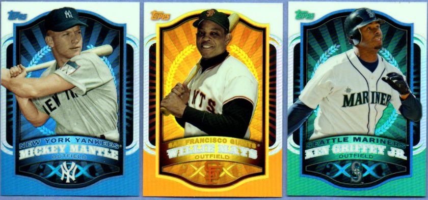 2012 TOPPS MEGA VALUE BOX CHROME REFRACTOR SET MAYS MANTLE GRIFFEY 