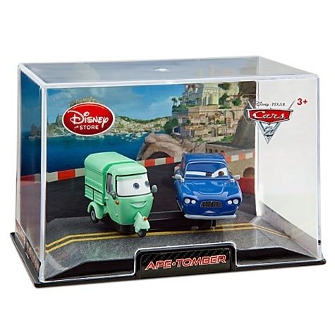 DISNEY CARS 2 GREEN APE & TOMBER 2PC DIE CAST CAR  