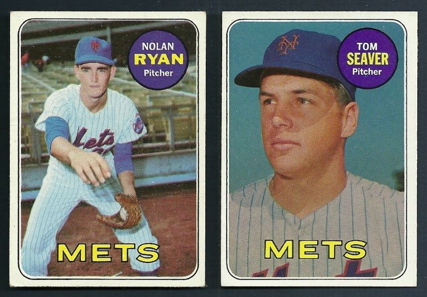 1969 Topps New York Mets Team Set (27) Tom Seaver Nolan Ryan & RCs W 