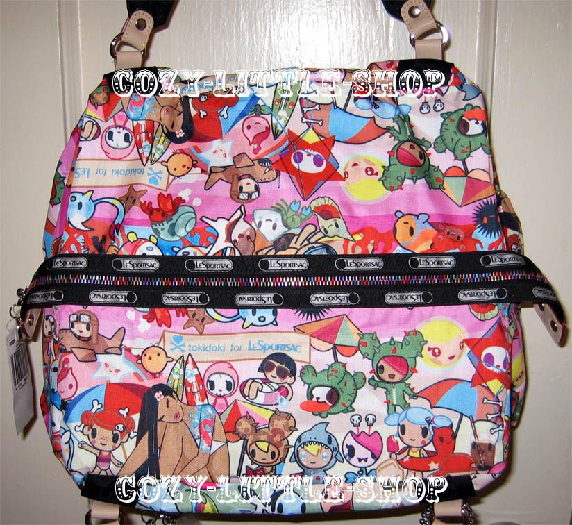 NWT LeSportsac TOKIDOKI SPIAGGIA *GIOCO* SATCHEL Bag ~SANDY+BEACH 