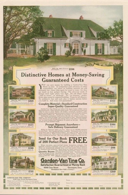 1918 Gordon Van Tine Co. distingtive homes AD  