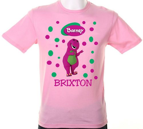 Barney & Friends, Purple Dinosaur T Shirts Personalized  