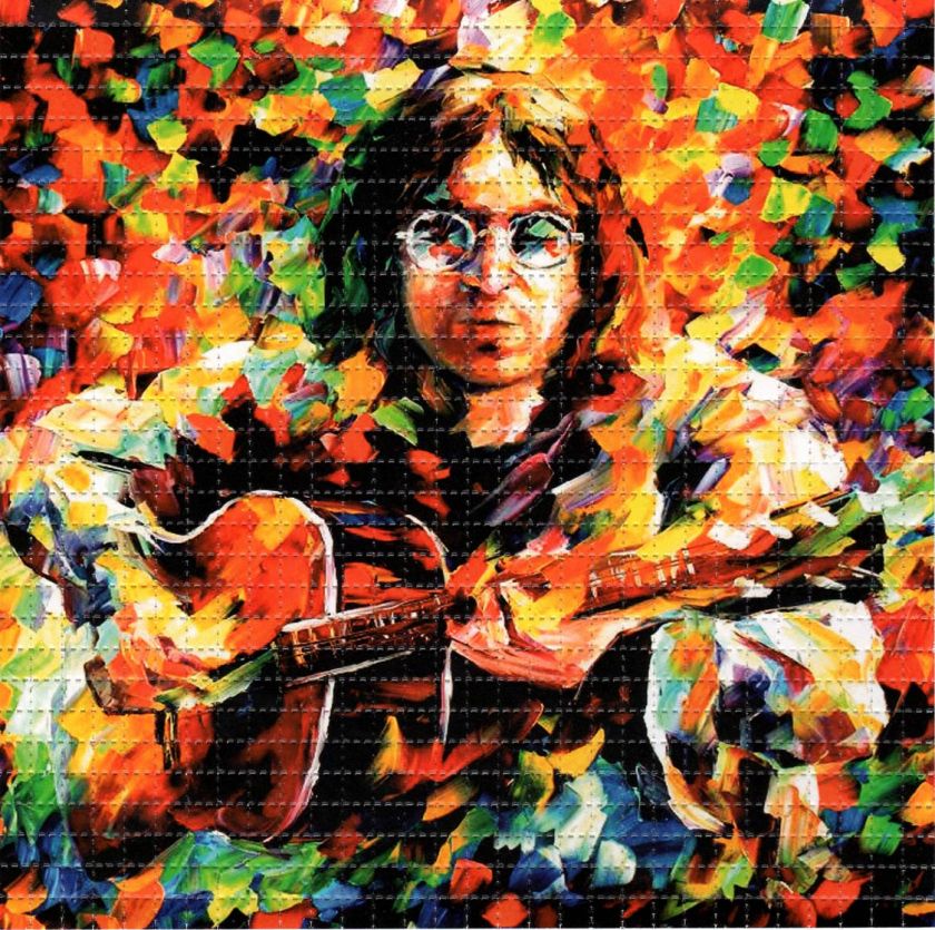 John Lennon Playing Guitar Psychedelic BLOTTER ART  