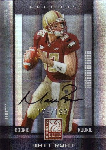   RYAN RC AUTO 2008 DONRUSS ELITE ROOKIE AUTOGRAPH #ED /199 BCU FALCONS