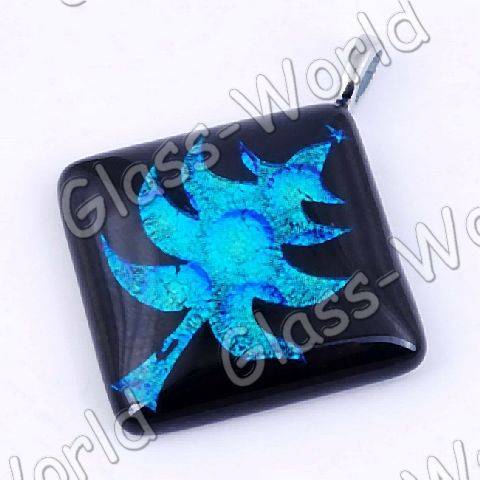 12styles Christmas Theme Dichroic Foil Glass Pendants  