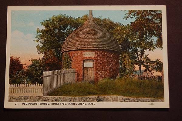 c1940 Old Powder House, Marblehead, MA Vintage Postcard  