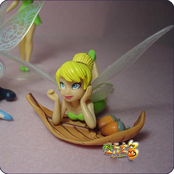 6pcs Disney Peter Pan Tinker bell Angel Set Figure Gifs  