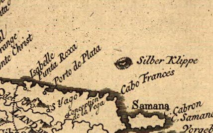 1754 map Hispaniola, Dominican Republic & Haiti  