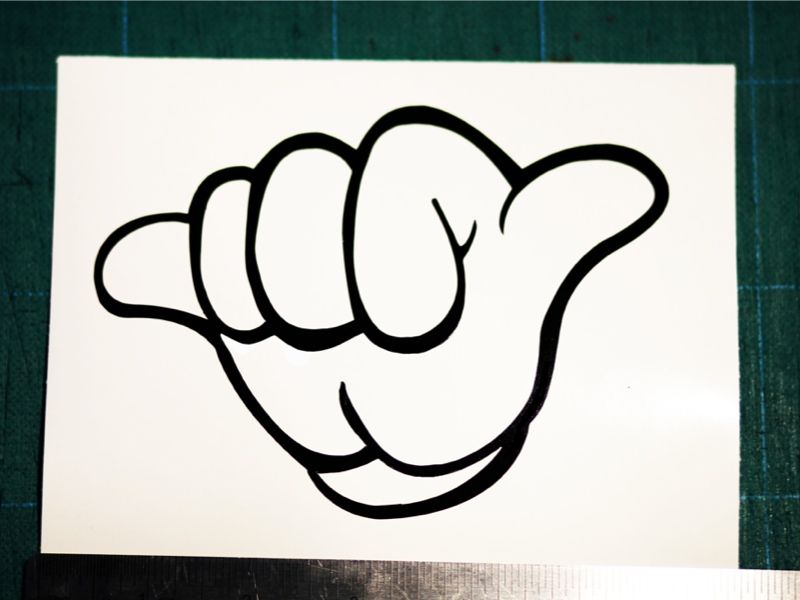 JET LIFE MICKEY HANDS DECAL JDM DJ HANG LOOSE STICKER  