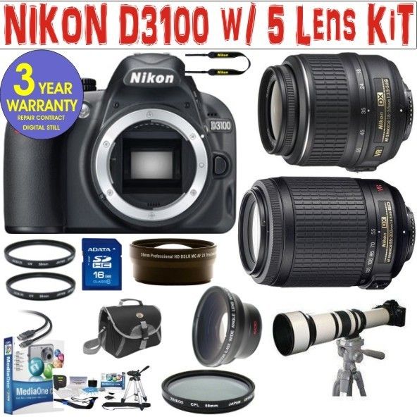   LENS + NIKON 55 200 VR LENS + 650 1300 ZOOM LENS 689466369014  