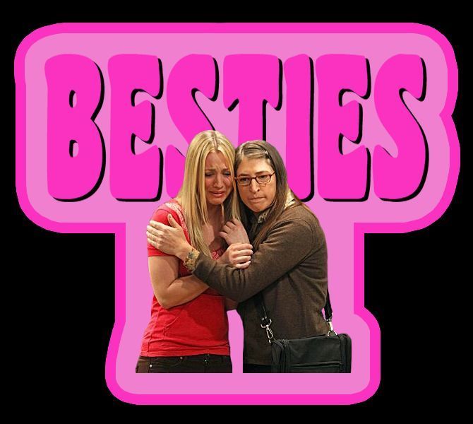 TV Classic Big Bang Theory Penny & Amy Besties custom T  