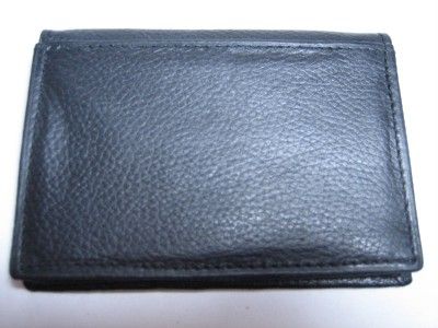 NW BLACK COWHIDE LEATHER CREDIT CARD WALLET ID HOLDER⎷⎛  