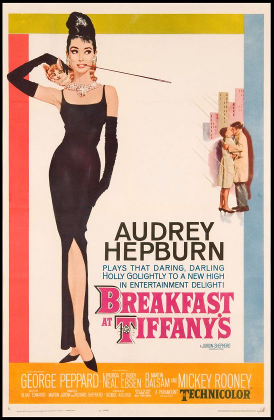 Breakfast at Tiffanys Orig Movie Poster NEAR MINT RARE  