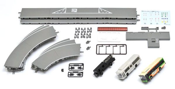 Moving Bus System Basic Set A2 (Blue Bus)   Tomytec (1/150 N scale 