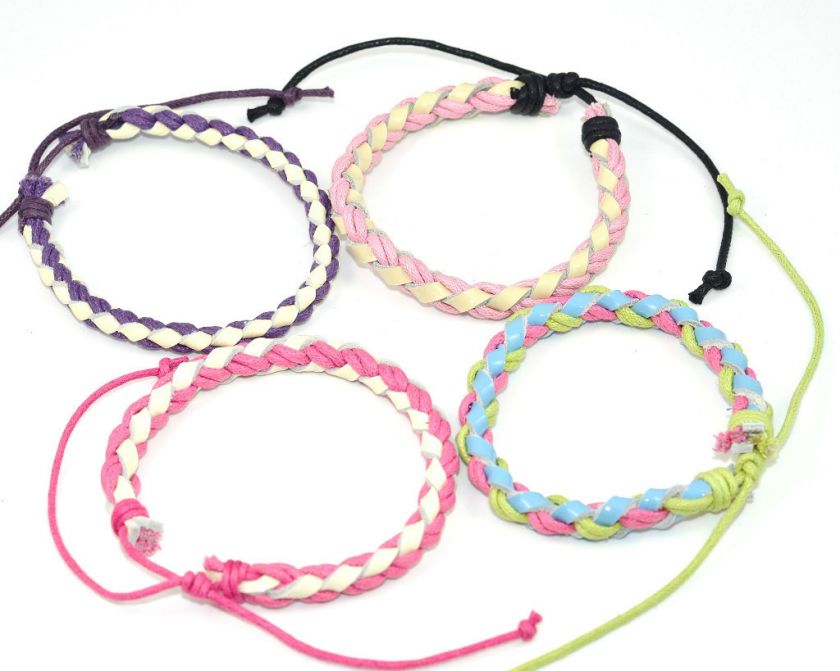 1PC Handmade Leather Rope Braid Friendship Bracelet  