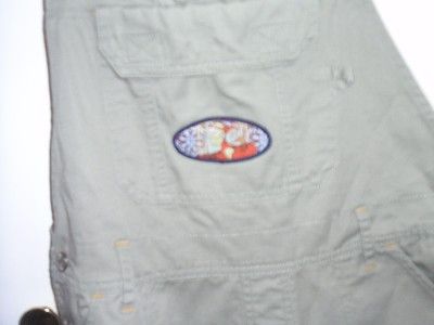 Juniors Womans Shorts Length Bib Overalls  Sz L  Pooh  