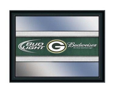 Green Bay Packers Budweiser & Bud Light Pub Mirror NFL  