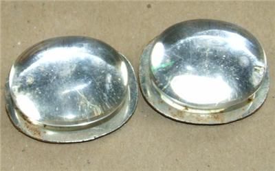 Vintage Art Deco Bubbled Clear Lucite Shoe Clips LARGE *  