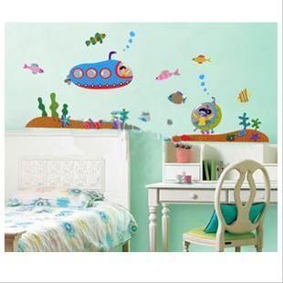 Submarine DECOR MURAL Vinyl Wall Decal Sticker  