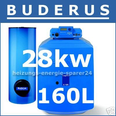Buderus G125 BE ECO Öl Kessel + Speicher 28 kW, 160 Ltr  