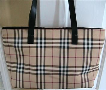 BURBERRY PURSE / TOTE w/ DUST BAG LARGE nova plaid check Made in Italy 