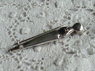 VICTORIAN SILVER SCOTTISH AGATE & CAIRNGORM CELTIC DIRK KILT PIN 