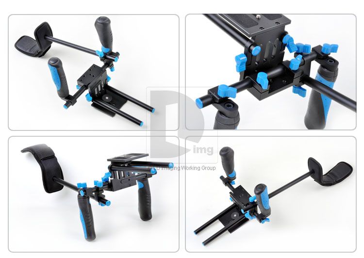 DSLR/VCR DV Shoulder Mount Rig For Canon 550D 600D 7D 5D 60D Camera 