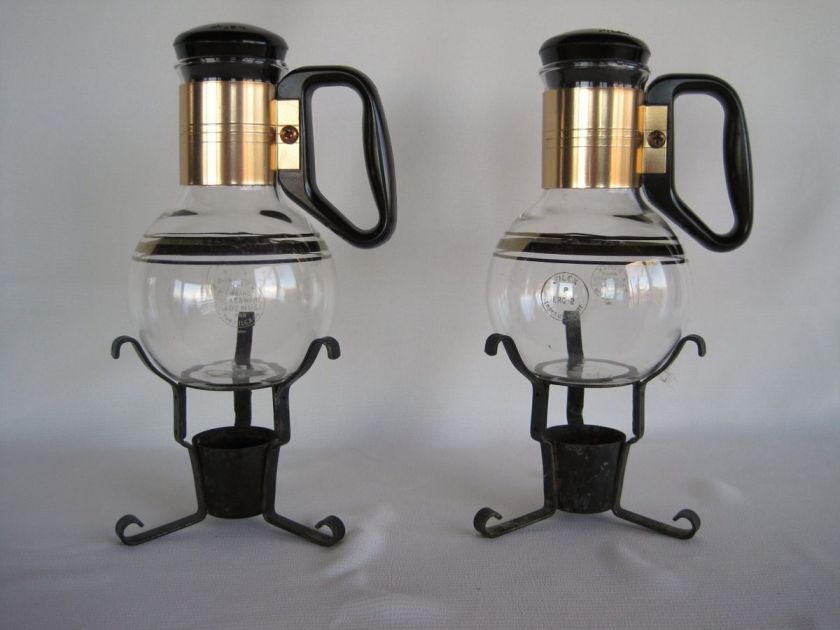   Pyrex Silex Individual Coffee Server Carafes with Candle Warmer  