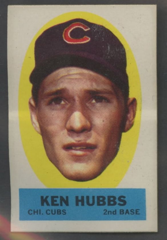 1963 Topps Peel Offs Ken Hubbs  