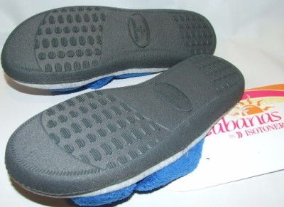 Isotoner Cabana Womens Slippers Microterry Blue 7.5 8 New  